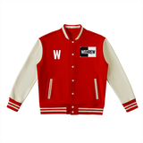 WECREW Two-Tone Fleeced Varsity Jacket