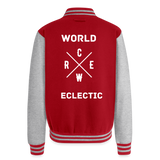Wecrew Heavyweight Letterman Jacket - red/heather grey