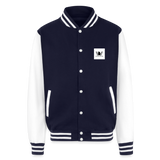 Wecrew Heavyweight Letterman Jacket - navy/white