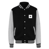 Wecrew Heavyweight Letterman Jacket - black/heather grey