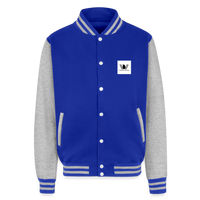 Wecrew Heavyweight Letterman Jacket - royal/heather grey