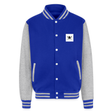 Wecrew Heavyweight Letterman Jacket - royal/heather grey