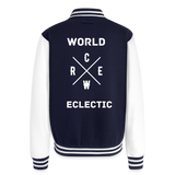 Wecrew Heavyweight Letterman Jacket - navy/white