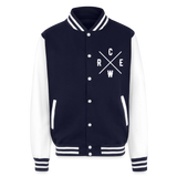 Wecrew Heavyweight Letterman Jacket - navy/white