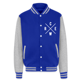 Wecrew Heavyweight Letterman Jacket - royal/heather grey