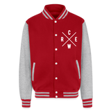 Wecrew Heavyweight Letterman Jacket - red/heather grey