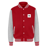 Wecrew Heavyweight Letterman Jacket - red/heather grey