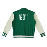 WECREW Two-Tone Fleeced Varsity Jacket